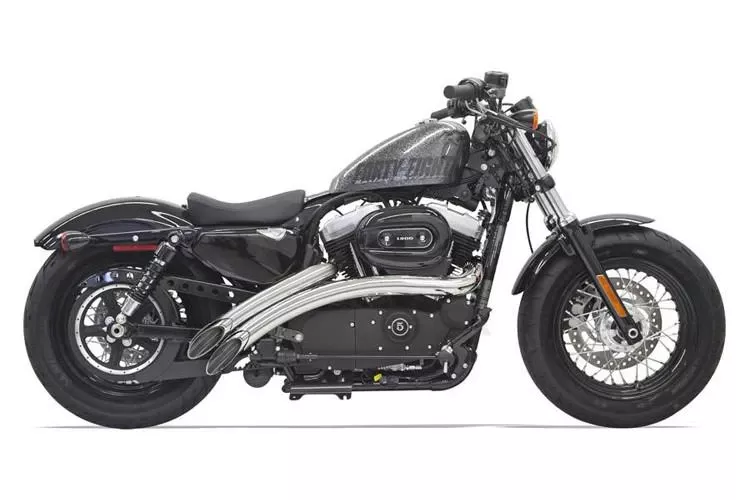 Bassani Sweeper Radius Exhaust for '14-up Sportster Models - Chrome