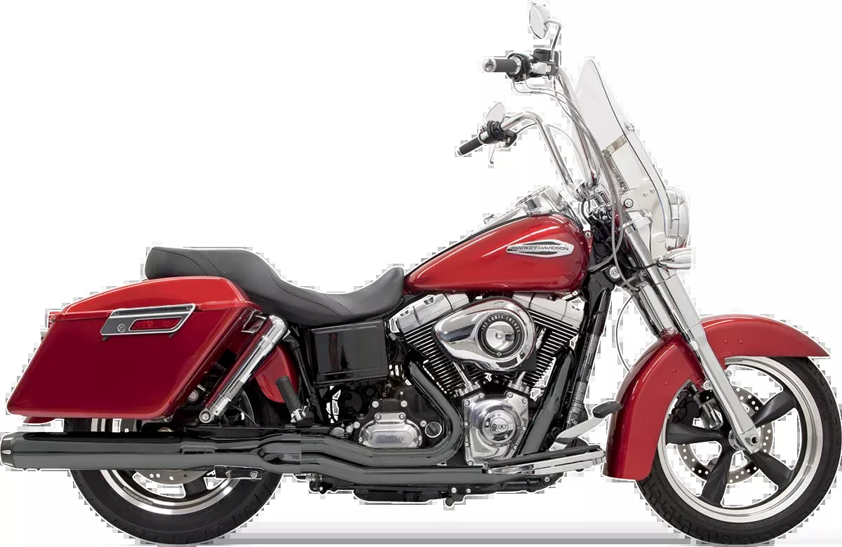 Bassani Xhaust 2:1 Exhaust - Black - FLD - 1D28RB