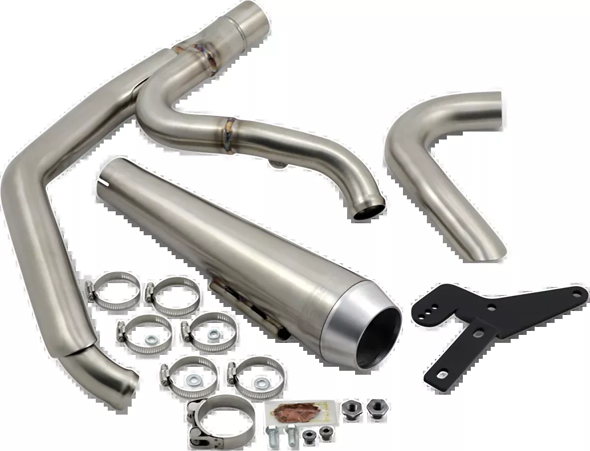 Bassani Xhaust 2-into-1 Road Rage Exhaust System - Stainless - 1S81SS