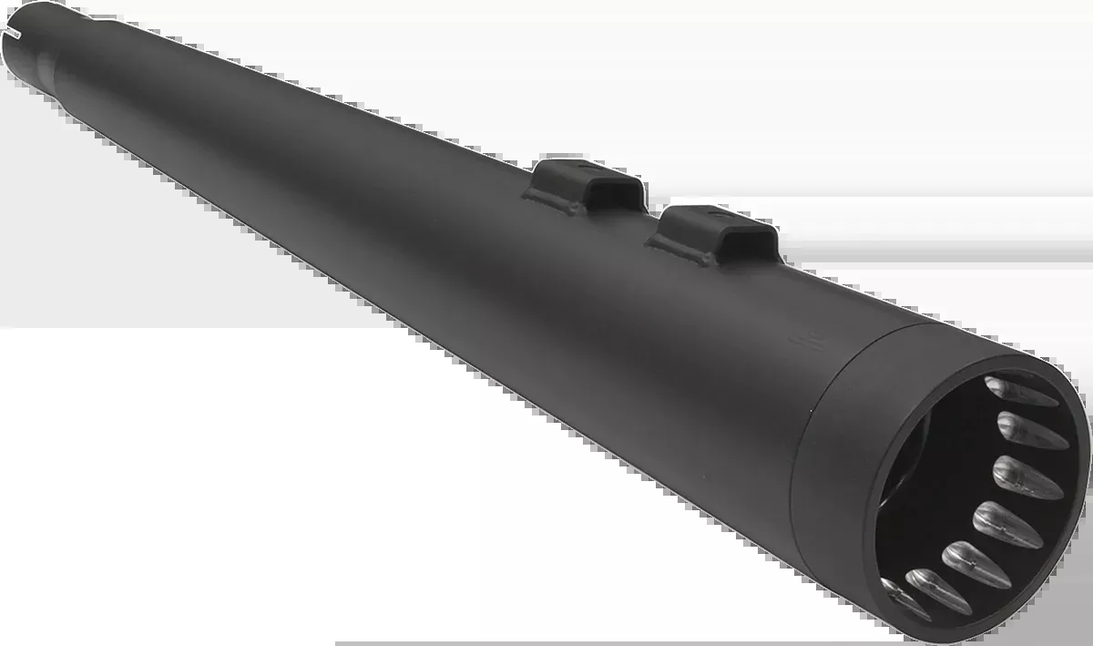 Bassani Xhaust DNT Megaphone Slip-On Mufflers - Black/Black - '95-'16 FL - 1F57DNT5B