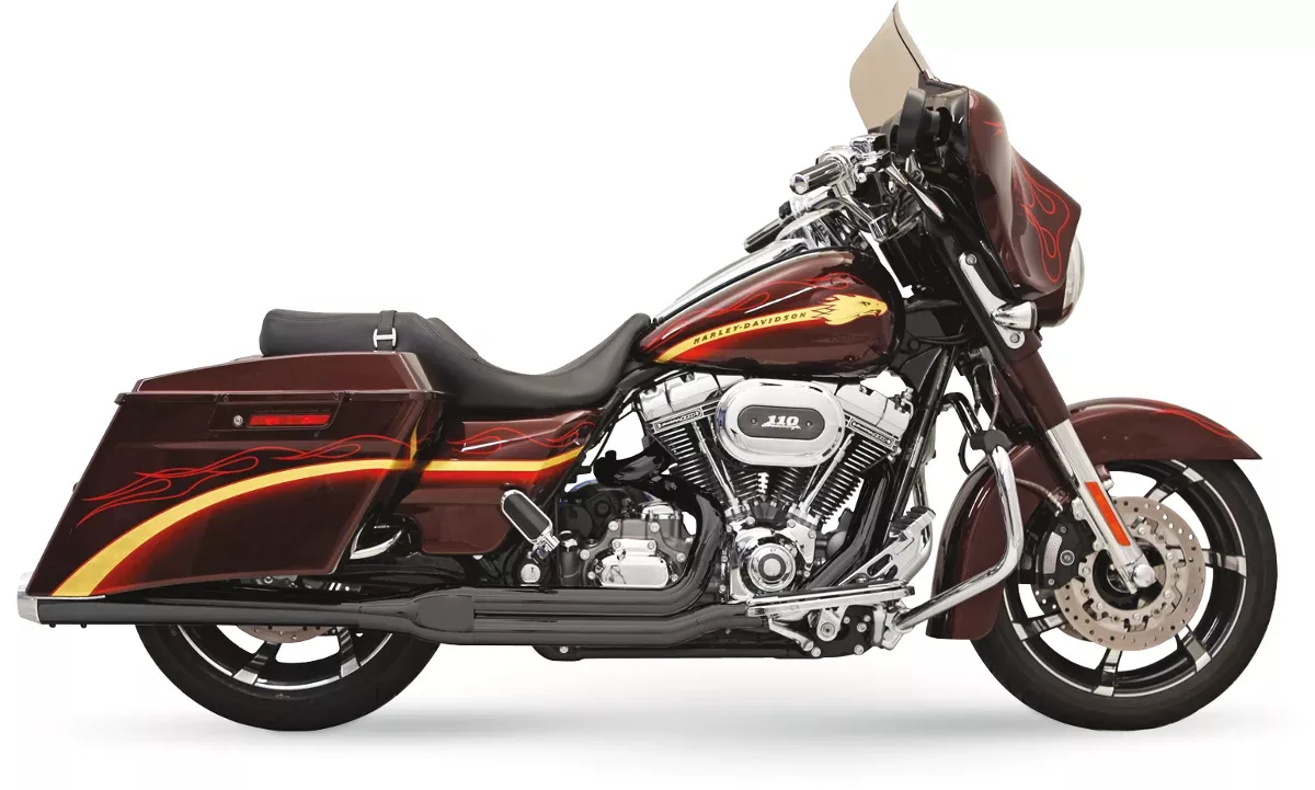 Bassani Xhaust Road Rage 2:1 Exhaust - Black - FLH-737B