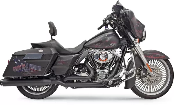 Bassani Xhaust True-Dual Down Under Headpipes – Black – FL ’09-’16