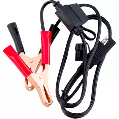 Battery Tender Lead W/Clamps 2-Pin Black Connector