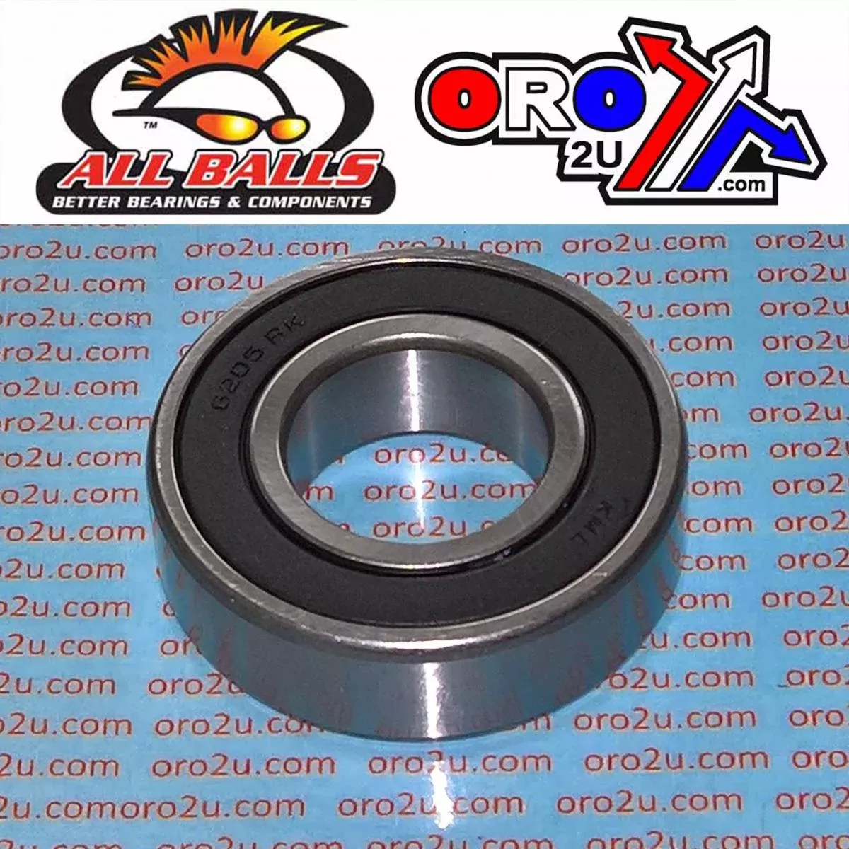 BEARING 25x52x15 RK Harley, ALLBALLS 20-1077 6205-2RS
