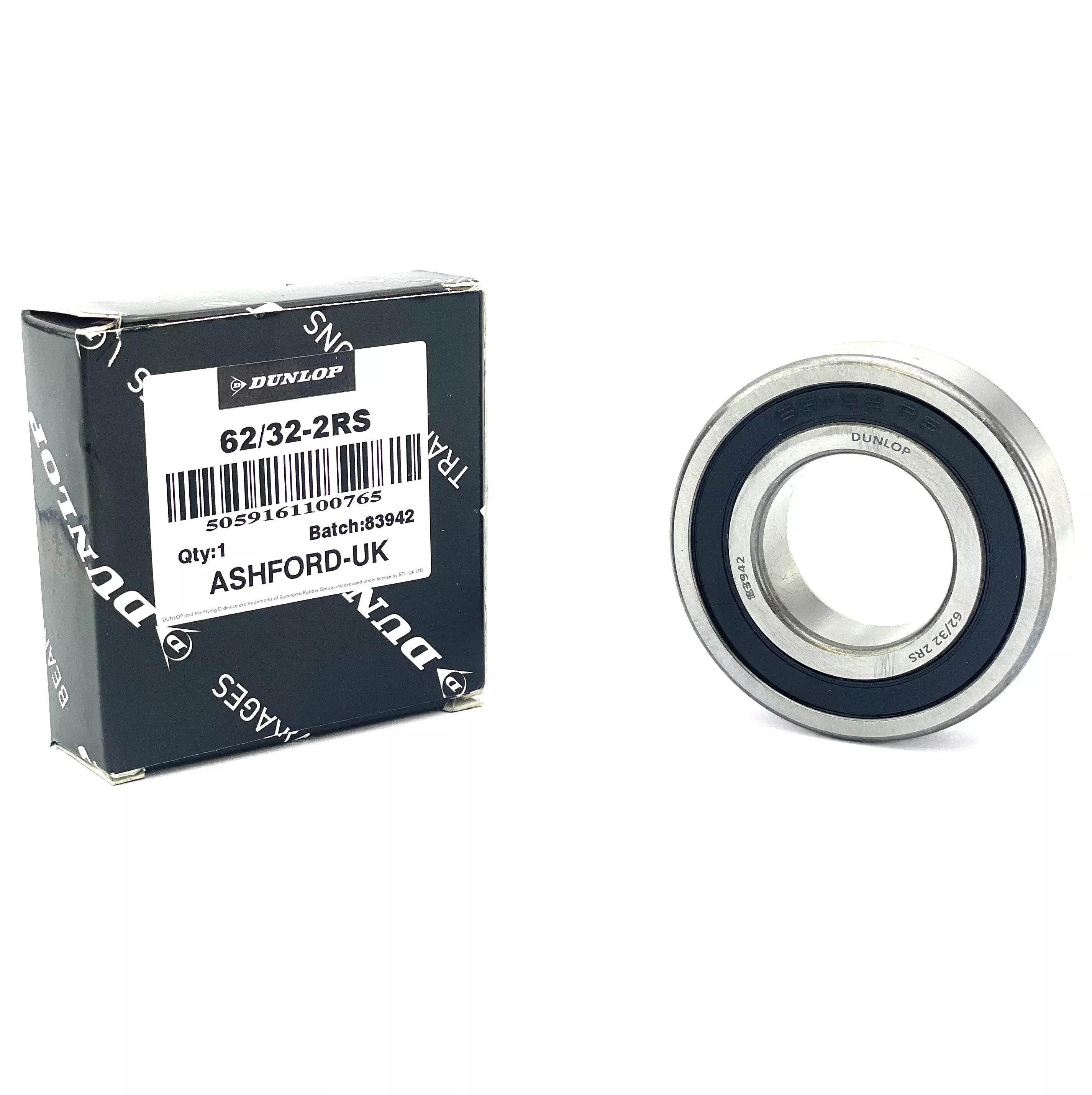 BEARING 62/32 2RS DUNLOP 32x65x17 SIZE SEAL EACH