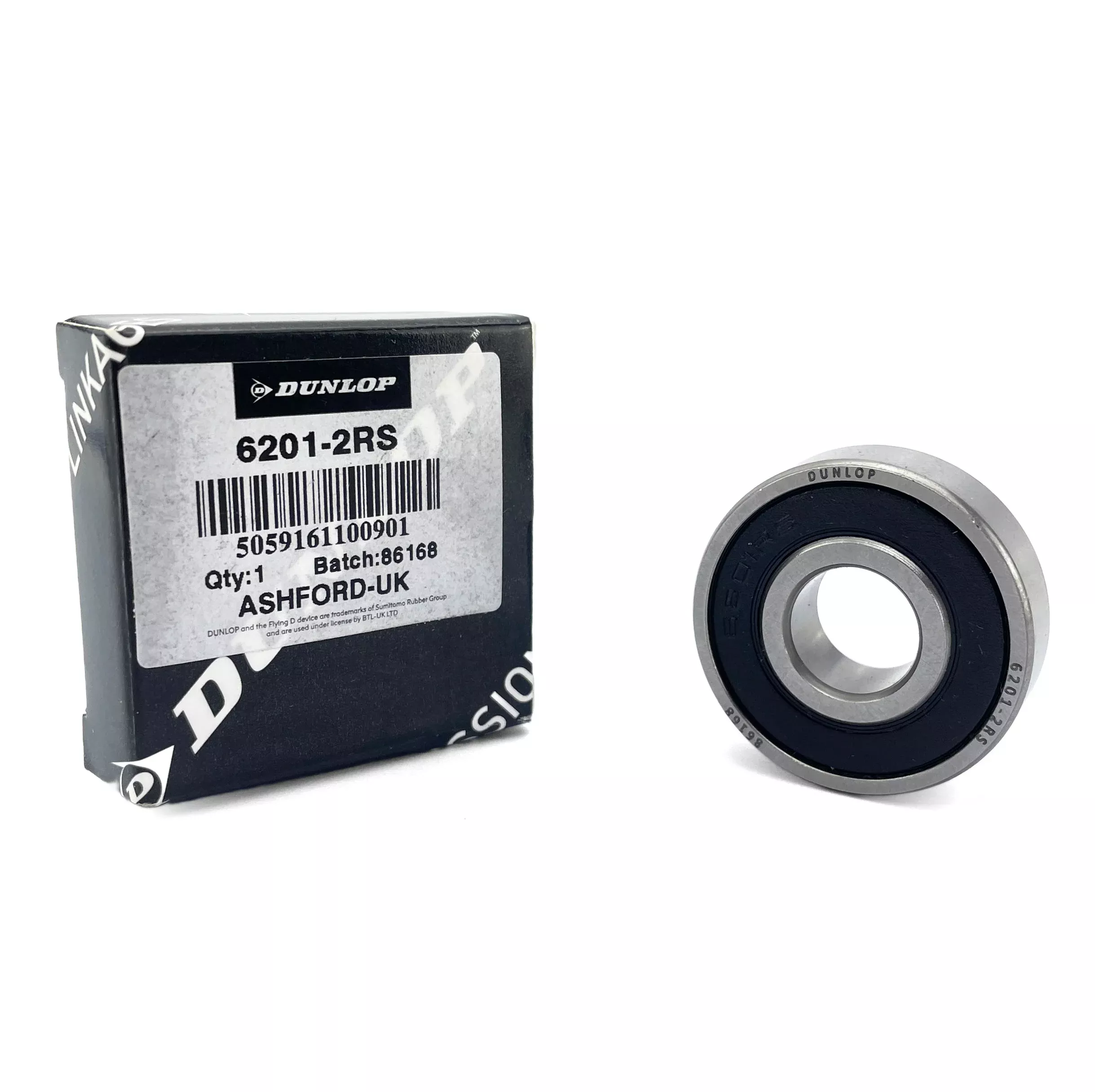 BEARING 6201 2RS DUNLOP 12x32x10 SIZE SEALED EACH