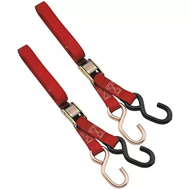 BikeMaster 100500 Tiedowns 1 Inch x 6 Feet Red