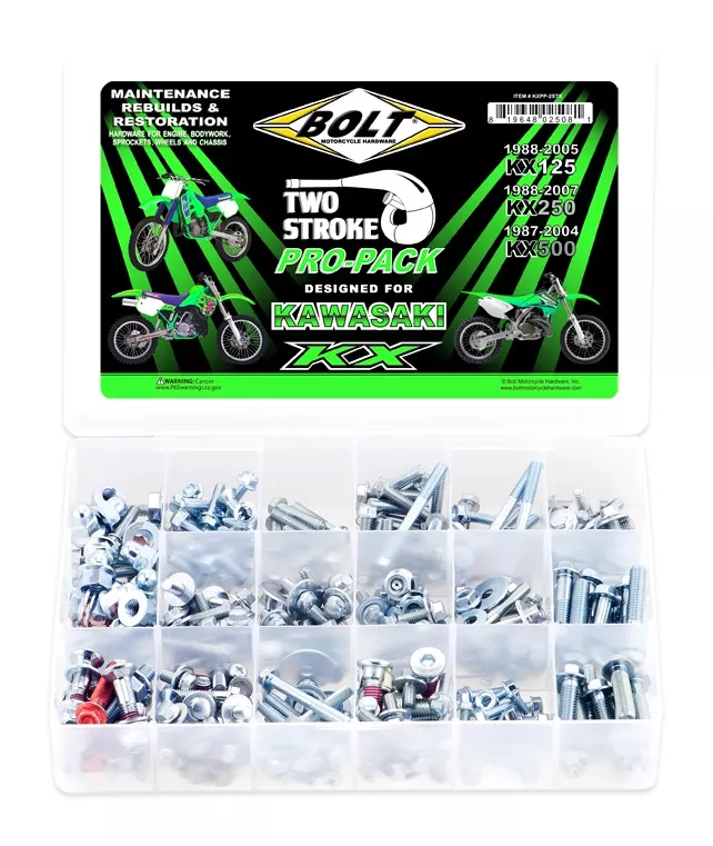 Bolt Hardware Pro Pack Kawasaki KX125 / KX250 / KX500 1998-2005