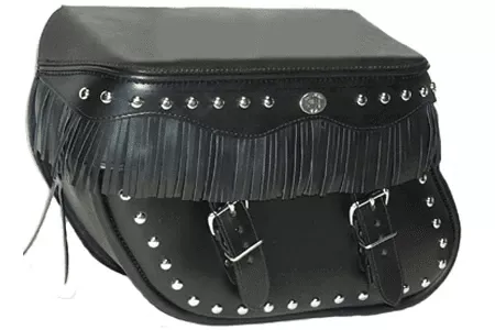 Boss Bags #36 Model Studded Body and Lid w/ Fringed Lid Valence
