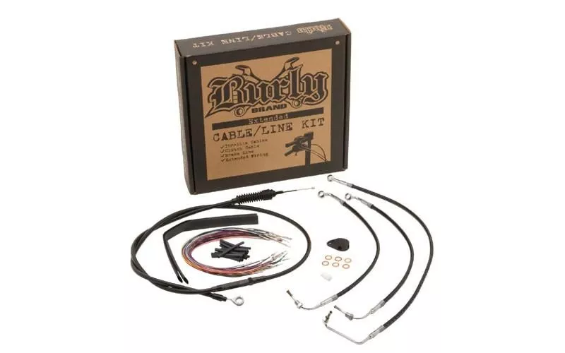 Burly Brand Handlebar Installation Kit for '14-16 FLHX/FLHT/C/U & H-D Trikes With ABS -15 Inch - Black