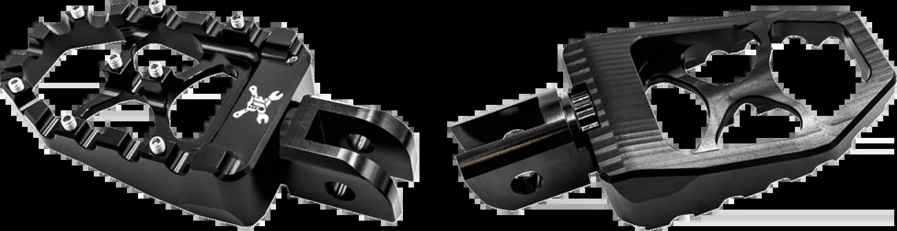 Burly Brand MX Evolution Black Footpegs 4 Harley M8 Softail Models
