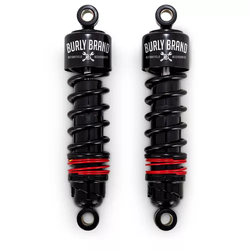 Burly Slammer Plus Shocks for 1980-2020 Harley Touring - Black