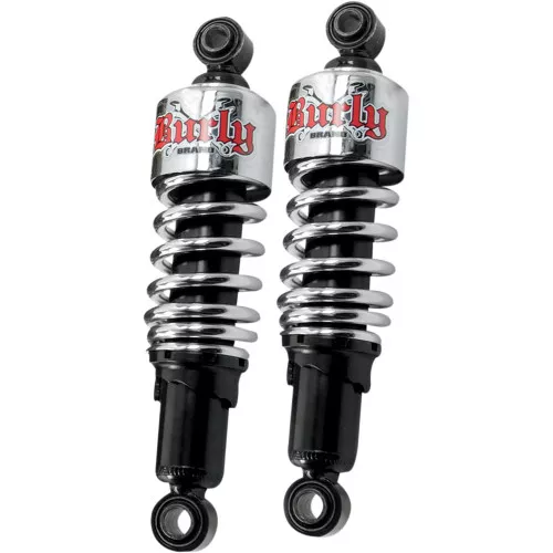 Burly Slammer Shocks for 1999-2024 Harley Touring - Chrome