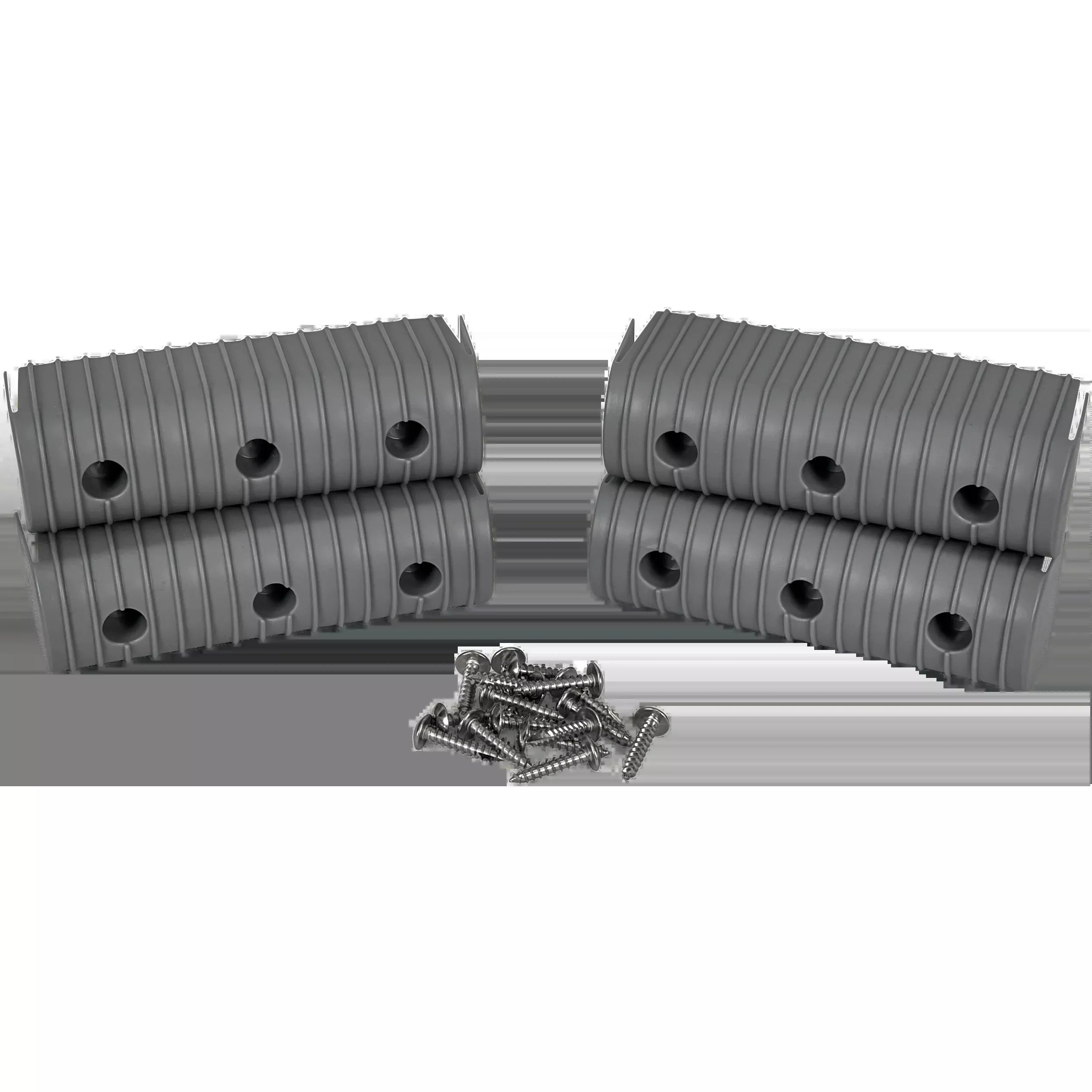 Caliber Bunkwrap End Cap Acc, 2X6 Grey 4 Pk. W/ Hardware Kit 23053
