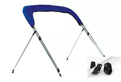 Carver 62014 Bimini Top Adjustable Brace Kit 22"-44"H Round Tube Aluminum