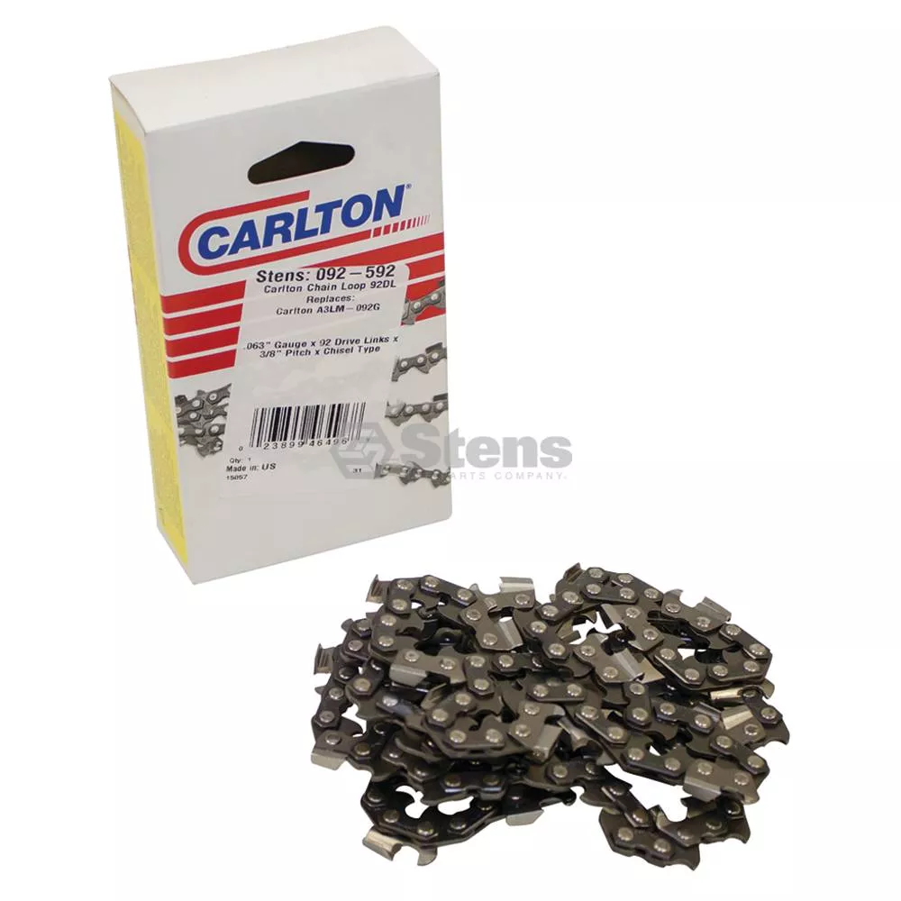 Chain Pre-Cut Loop 92DL - 3/8, .063, Chisel Standard