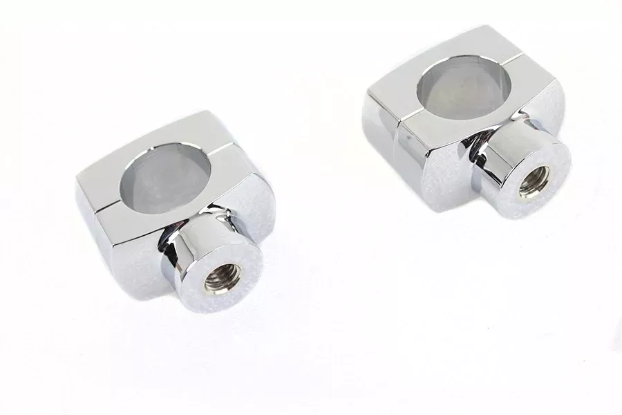 Chrome 1-1/4" Handlebar Shorty Riser Set 25-2231 Harley & Custom