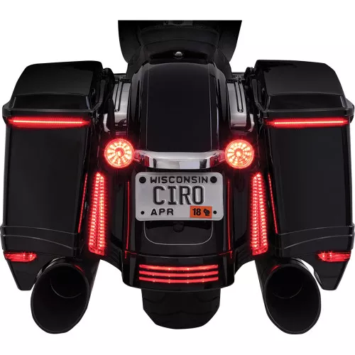 Ciro Bag Blade Lights for 2014-2023 Harley Touring - Red