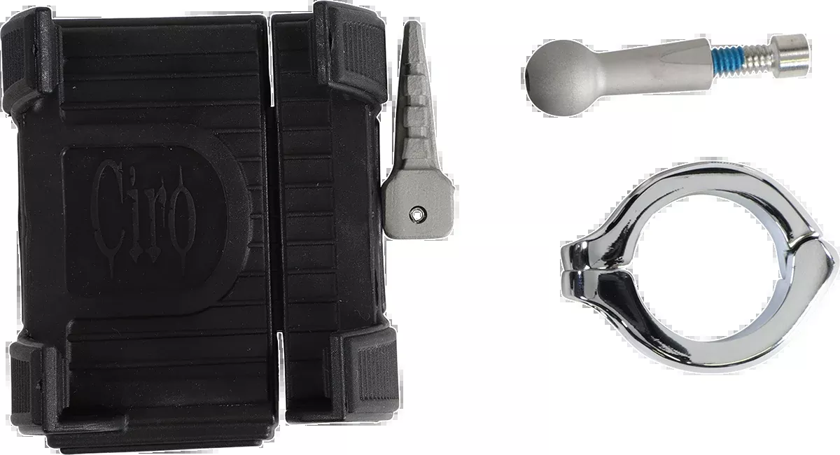 Ciro Chrome 1-1/4" Handlebar Smartphone/GPS Holder & Mount for Harley Street UTV