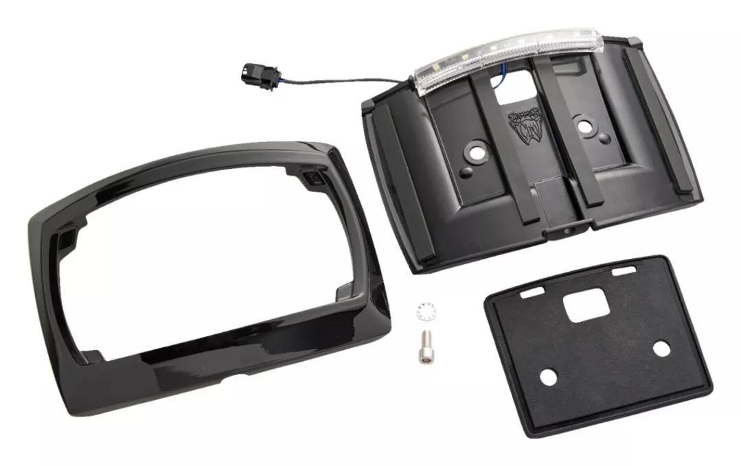 Ciro Curved LED License Plate Frame For Harley FLHX / FLTRX 2023-2026