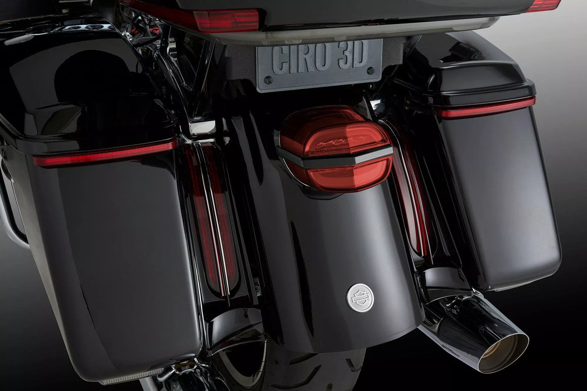 Ciro Lens Filler Panel Lights for Ultra & Road King with All Red LEDs