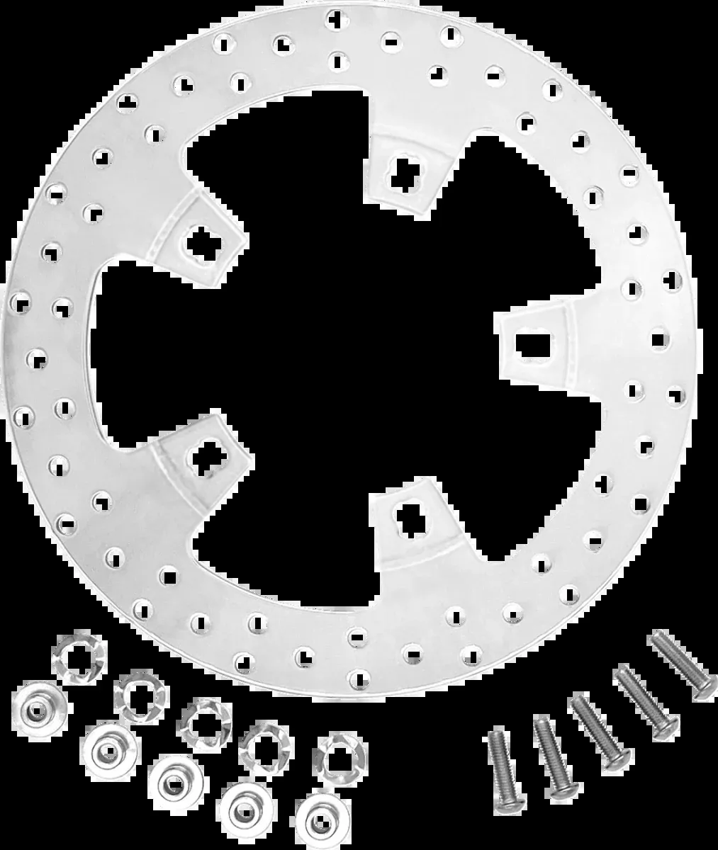 Coastal Moto Polished 320 mm Front Brake Rotor 4 Harley 24 FLHX/FLTR