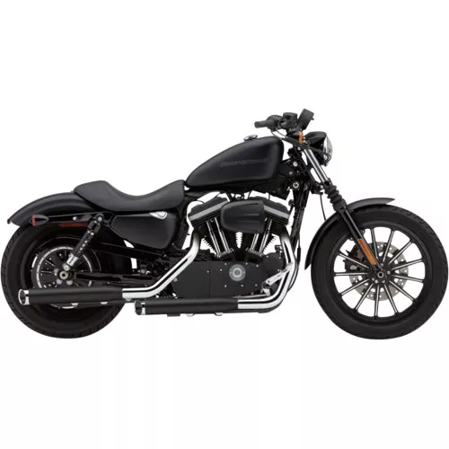 Cobra 3" Slip-On Mufflers for 2014-2022 Harley Sportster - Raven Black