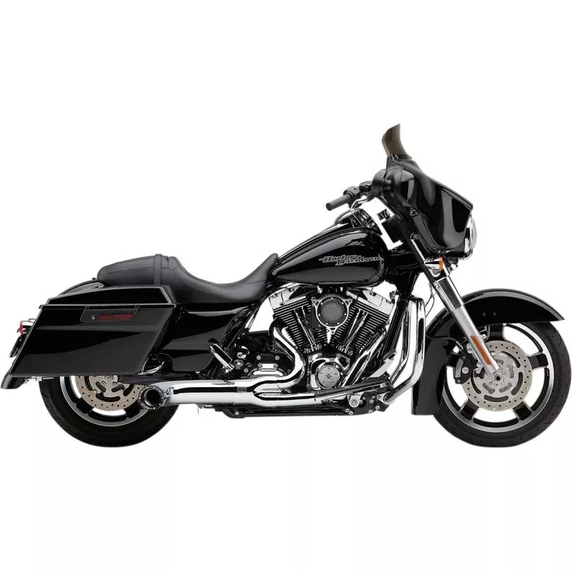 Cobra 6270-1 Chrome 2-Into-1 4" Turnout Exhaust System 09-16 Harley Touring