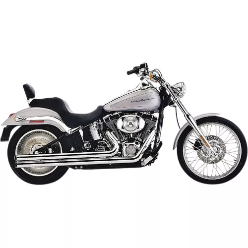 Cobra Chrome Speedster Long Exhaust for 2007-2011 Harley Softail FXST/ FLST