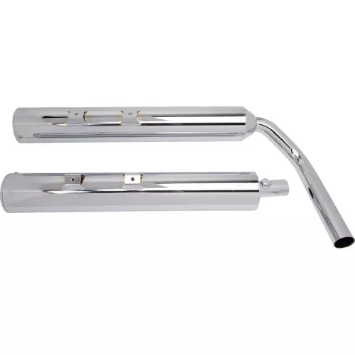 Cobra Classic 4" Chrome Slip-On Mufflers w/Straight-Cut Tips (4230)