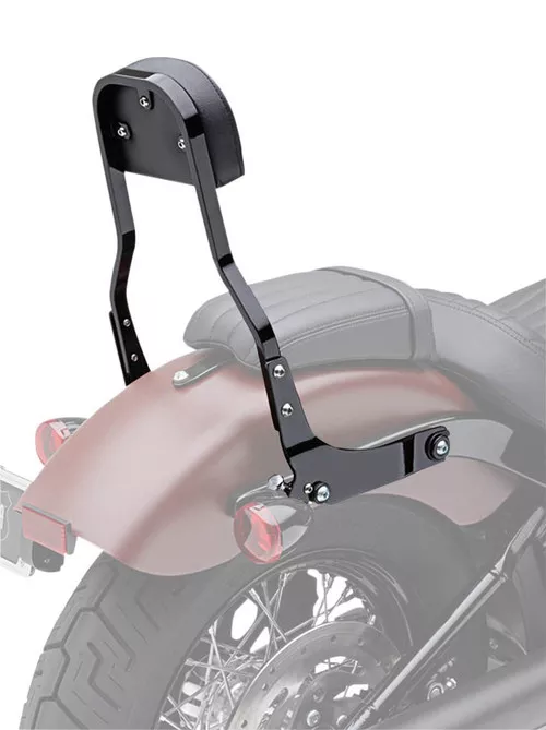 Cobra Detachable 14" High Square Pad Black Sissy Bar Backrest Kit (602-2046B)