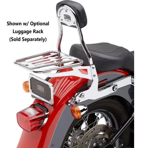 Cobra Detachable Backrest Kit for Harley Softail - Chrome