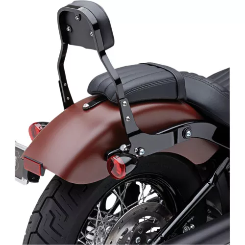 Cobra Detachable Mini 11" Backrest Kit w/ Square Pad for 2018 Harley Softail - Black