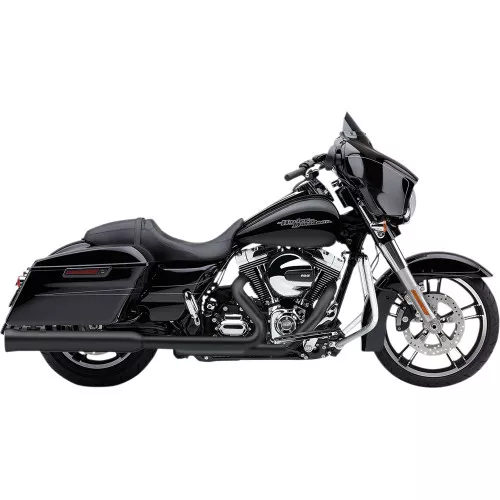 Cobra Neighbor Hater Exhaust Mufflers for 1995-2016 Harley Touring - Raven Black