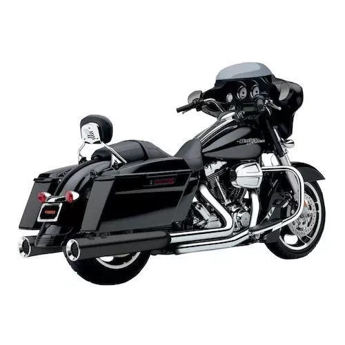 Cobra PowrFlo 4.5 -inch Slip-On Mufflers for '17-Up Harley Davidson Touring Models - Black