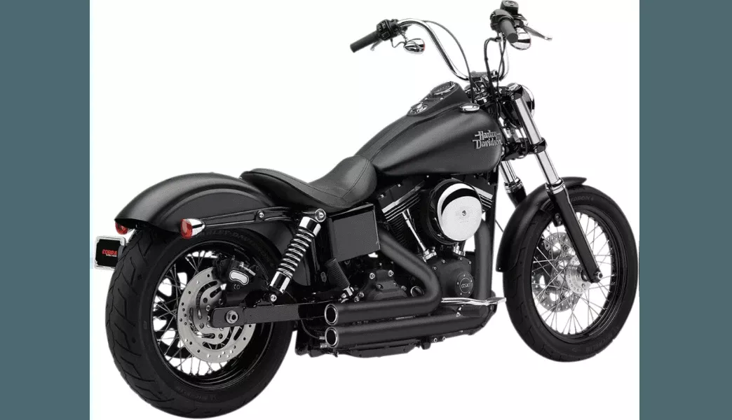 Cobra Speedster 909 Exhaust System 2-Into-2 Exhaust Systems for Harley Davidson '12-17 FXD/FXDWG -Black
