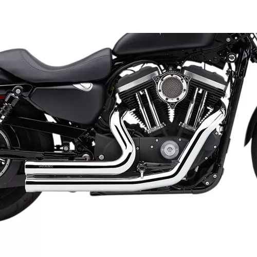Cobra Speedster Short 909 Exhaust for 2007-2013 Harley Sportster - Chrome