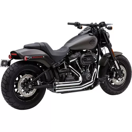 Cobra Speedster Short Exhaust for 2018-2020 Harley Softail Fat Bob - Chrome
