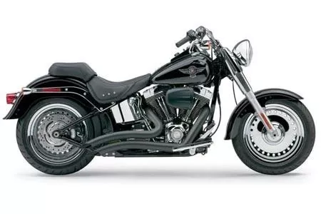 Cobra Speedster Short Swept Exhaust for Softail '07-11 Black