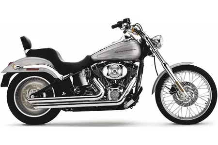 Cobra Speedster Slash-DownExhaust w/ PowerPort for Softail '86-06