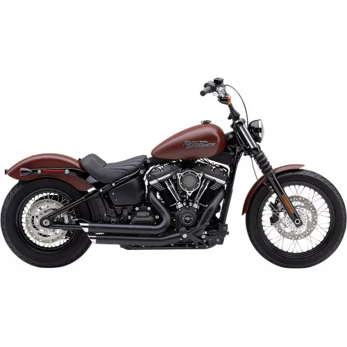Cobra Speedster Slashdown Exhaust for 2018-2022 Harley Softail FXBB/FXLR/FLSL/FLDE - Black