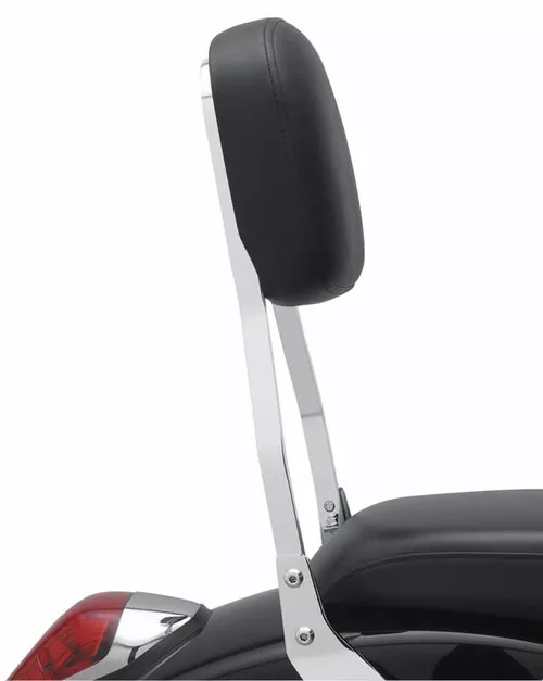 Cobra Square Short Chrome 14" Sissy Bar Passenger Backrest (02-5940)