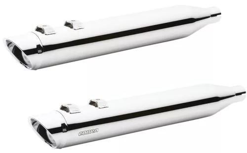 Cobra Tri-Glider Chrome Slip-On Exhaust Mufflers (6301)