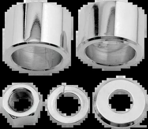 Colony Chrome Front Axle Spacer Nut Kit fits 2000-2007 Harley Touring FLHX