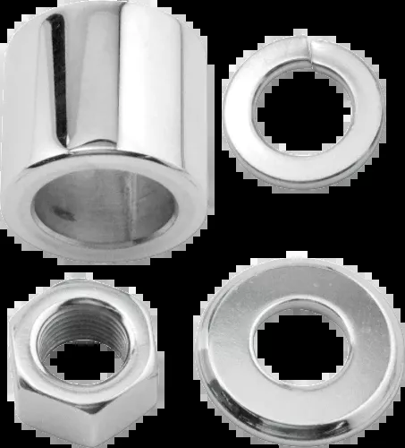 Colony Chrome Motorcycle Front Axle Spacer Nut Kit 00-06 Harley Softail FLSTC