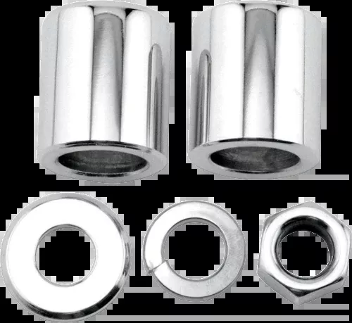 Colony Chrome Motorcycle Front Axle Spacer Nut Kit 98-99 Harley Touring FLHR