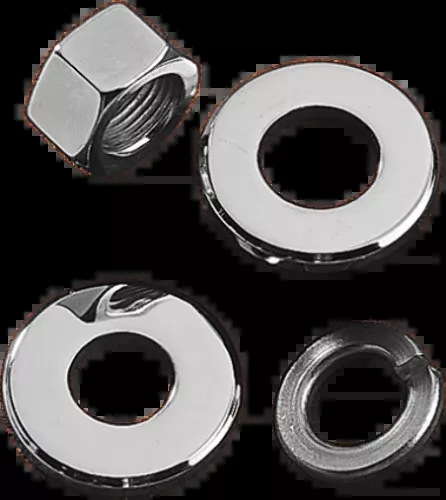 Colony Chrome Motorcycle Rear Axle Spacer Nut Kit 73-06 Touring Dyna XL