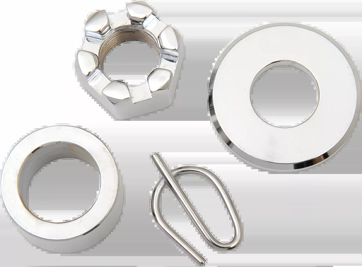 Colony Chrome Rear Axle Spacer Nut Kit fits 1986-1999 Harley Sportster XL XLH