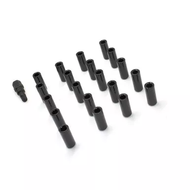 Coyote Wheel Accessories 78K548XLBLK Set of 20 14x1.5 Socket Tuner XL Lug Nuts