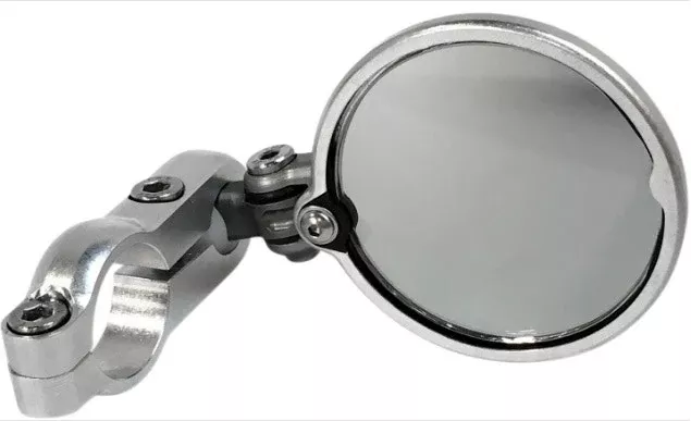 CRG BSLS-201 Chrome LS 2" Folding Aluminum Motorcycle Mirror Universal 7/8 Clamp